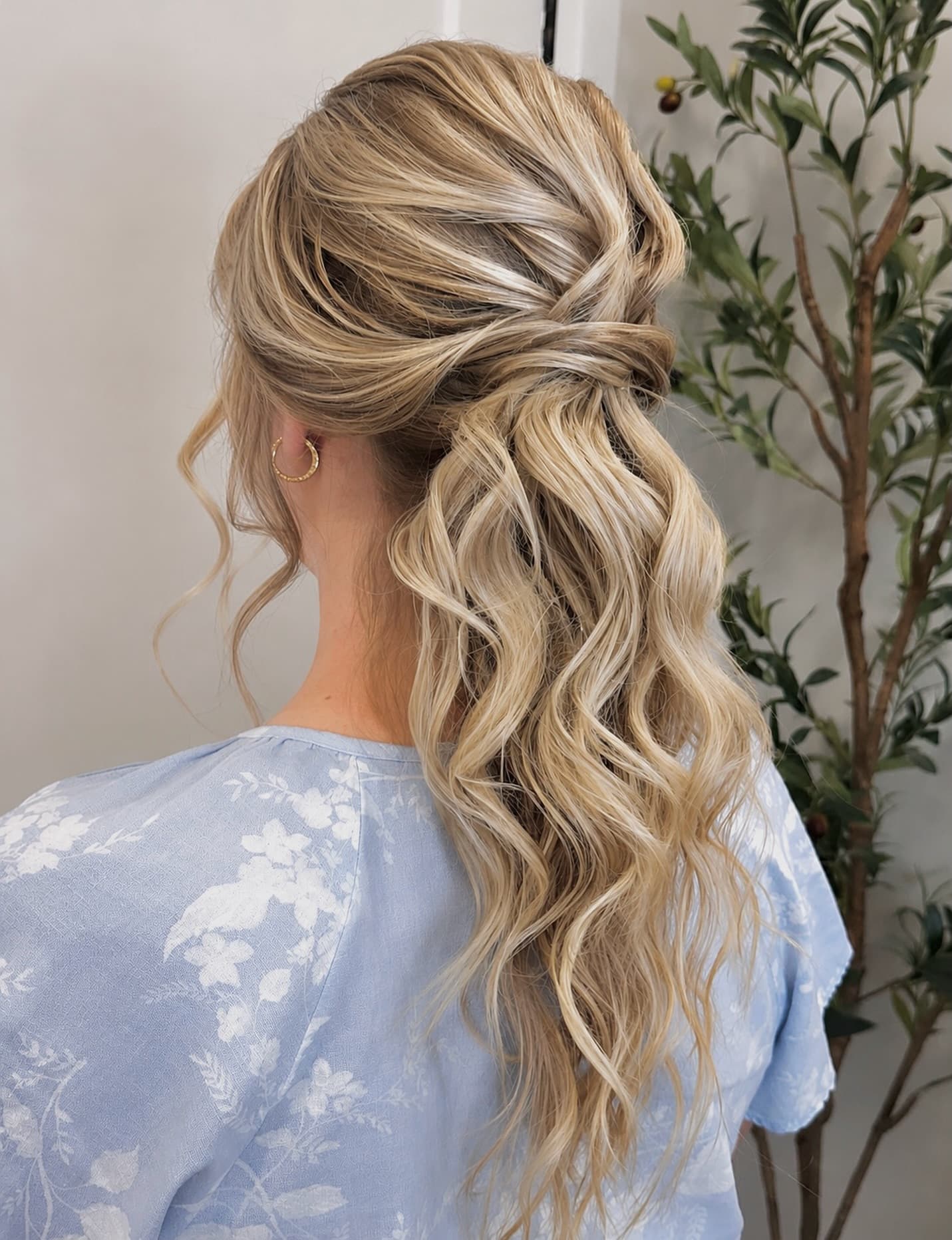 Beach waves, Half way between a pony and a half up style 👌🏼