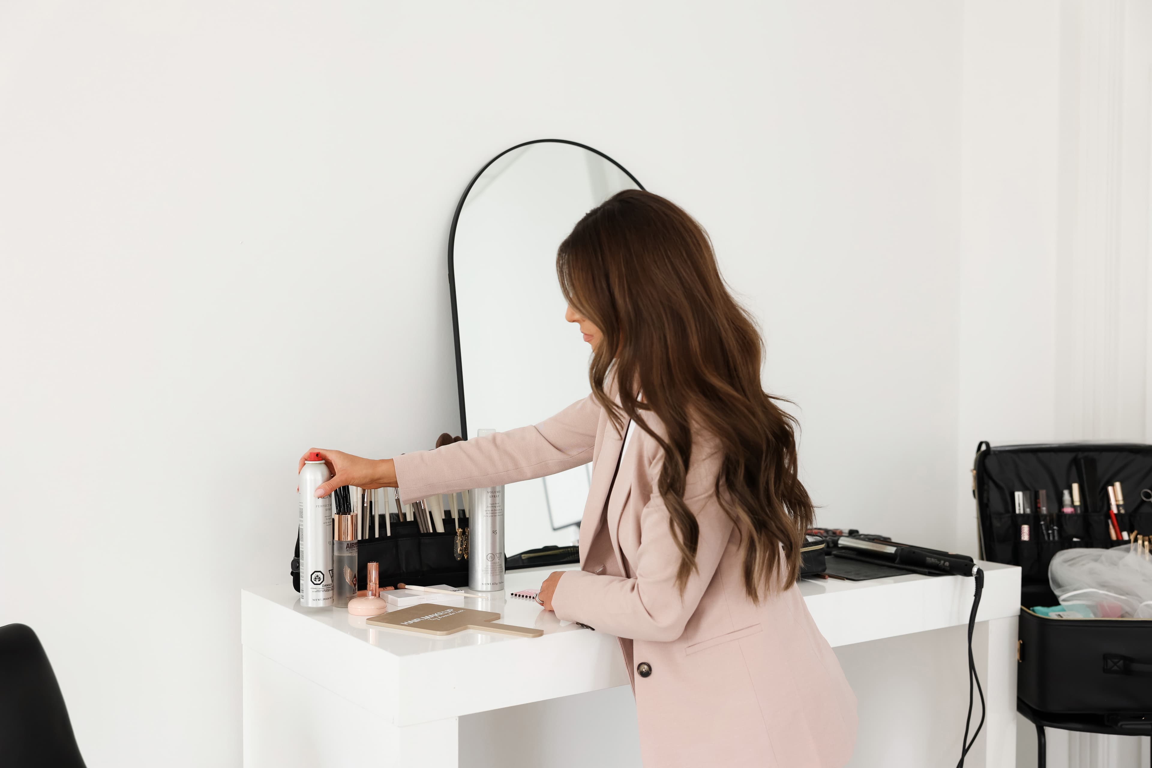 Bridal hair and makeup background